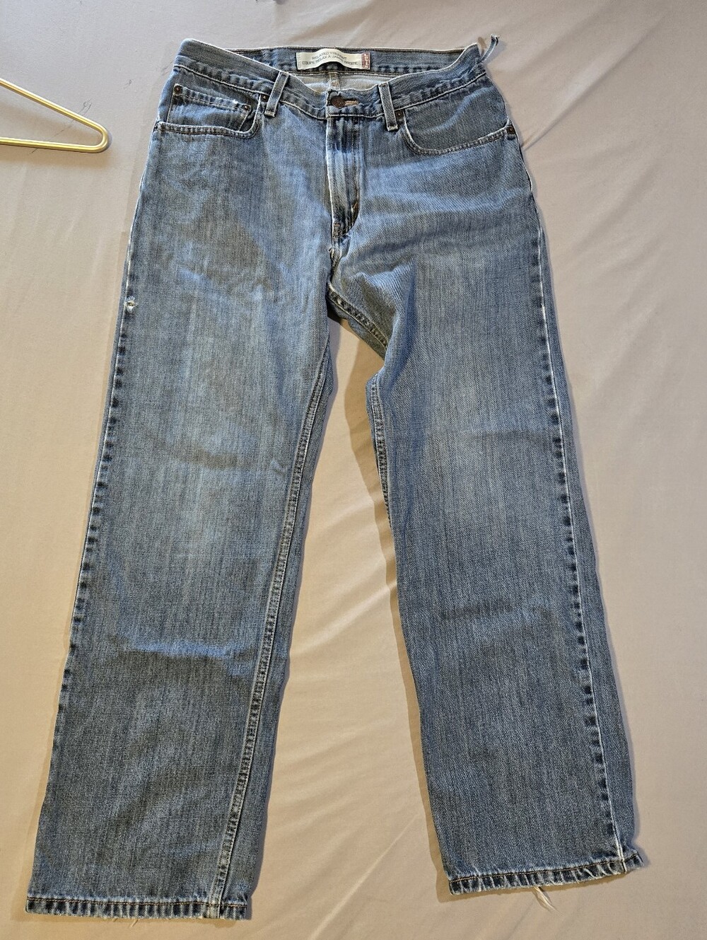 Levi's Distressed Men's Classic Blue Straight-Leg Jeans (Needs Repairs)